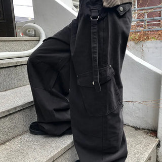 Bridin Double Pocket Strap Washed Cargo Pants