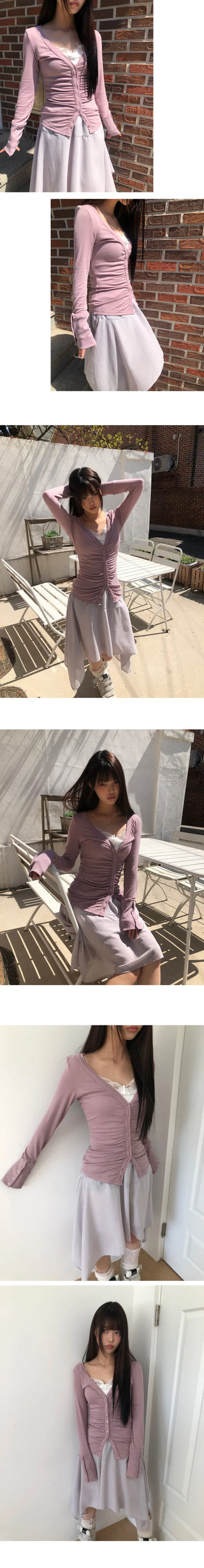 Royce Chiffon Layered Elastic Waist Midi Skirt