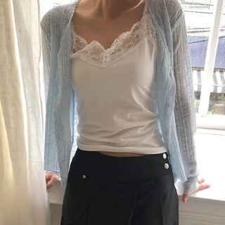 Undertale Lace Button Half-Open Sleeveless