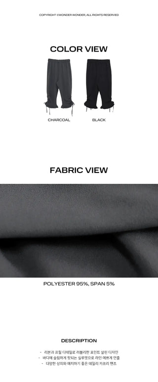 Minos Ribbon Frill Capri Pants