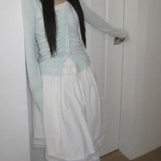 Camille Lace Tiered Flare Midi Skirt