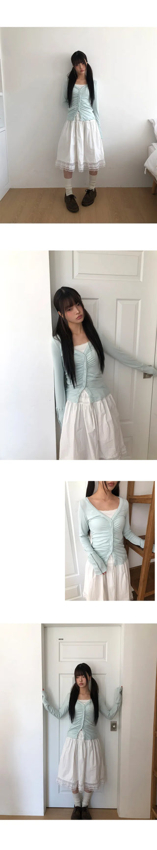 Camille Lace Tiered Flare Midi Skirt