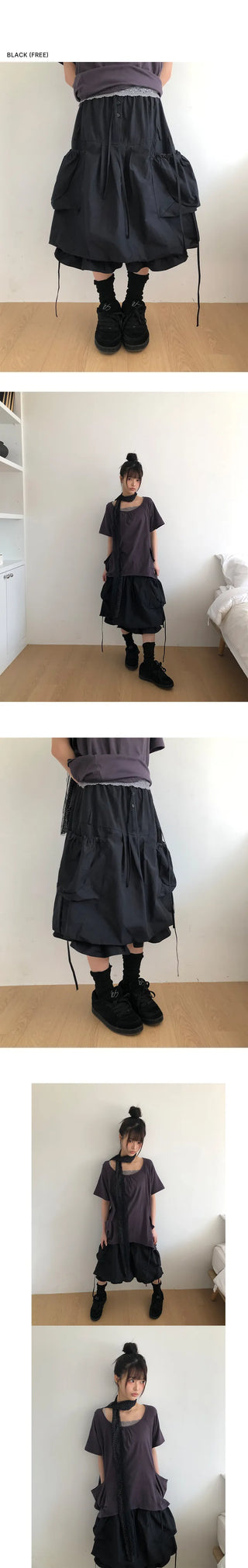 Robo Balloon Pumpkin Big Pocket Skirt