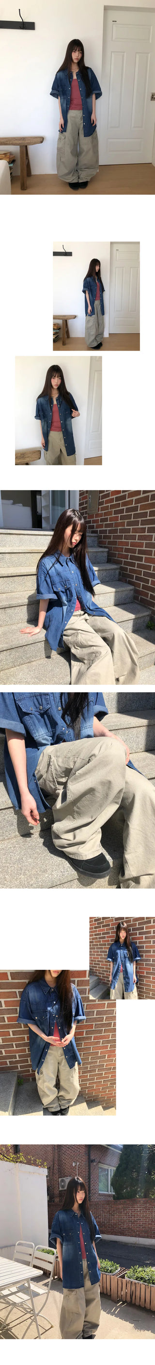 Riq Cut Curved Wide Cargo Pants