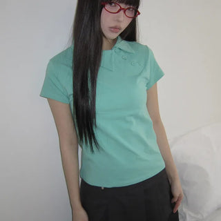 Batin Pique Asymmetrical Point Short Sleeve T-shirt