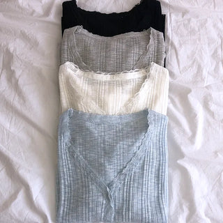 Maylin Lace V-Neck See-Through Cardigan