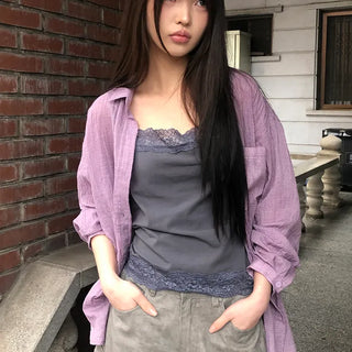 Glitz Summer Pocket See-through Shirt