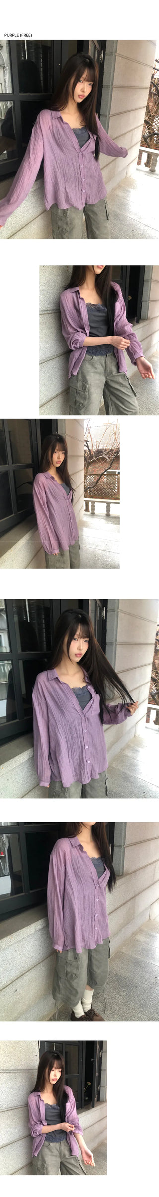 Glitz Summer Pocket See-through Shirt