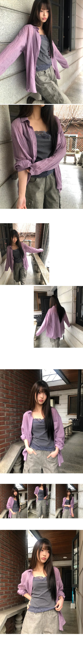 Glitz Summer Pocket See-through Shirt