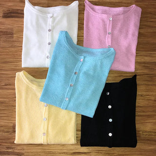 Andor Slim See-through Knit Cardigan