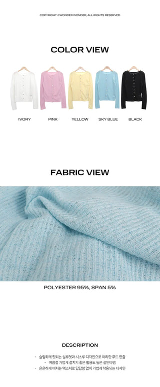 Andor Slim See-through Knit Cardigan