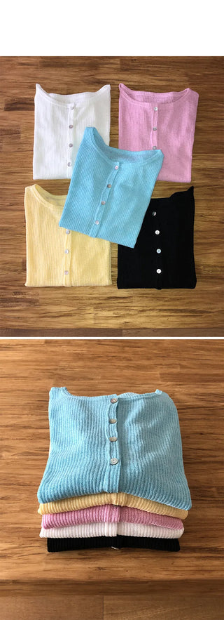 Andor Slim See-through Knit Cardigan