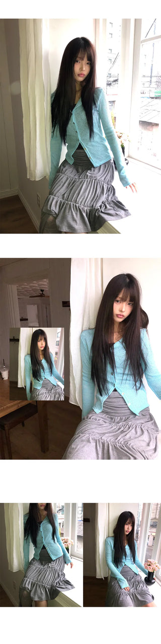 Andor Slim See-through Knit Cardigan