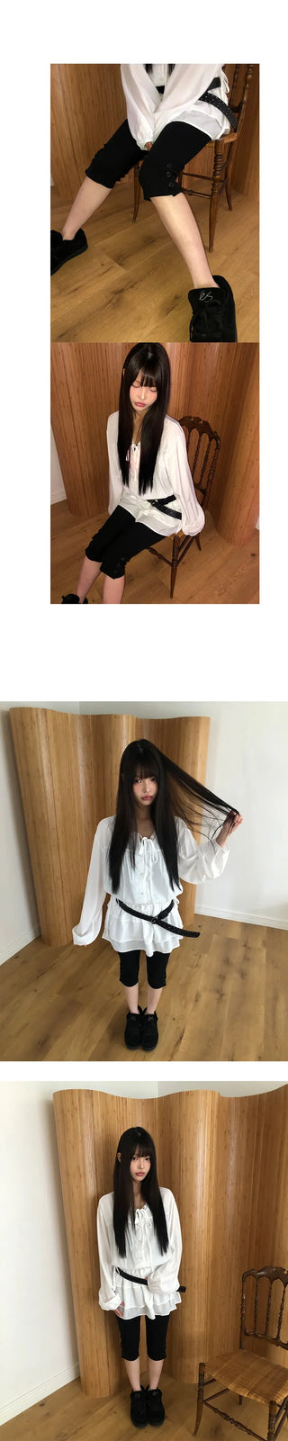 Sierra Slit Button Biker Pants