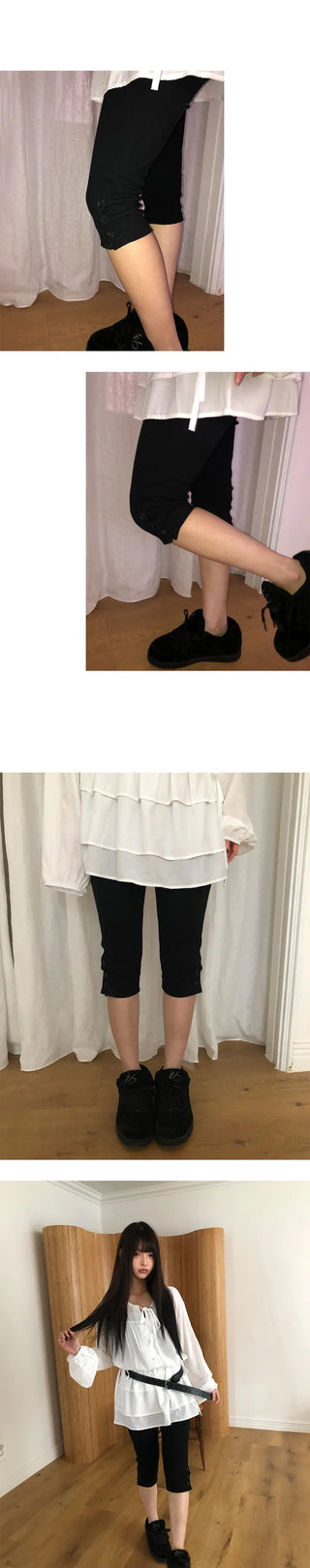 Sierra Slit Button Biker Pants