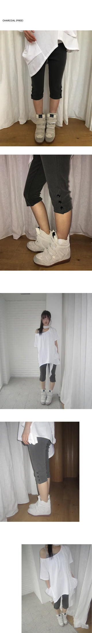 Sierra Slit Button Biker Pants