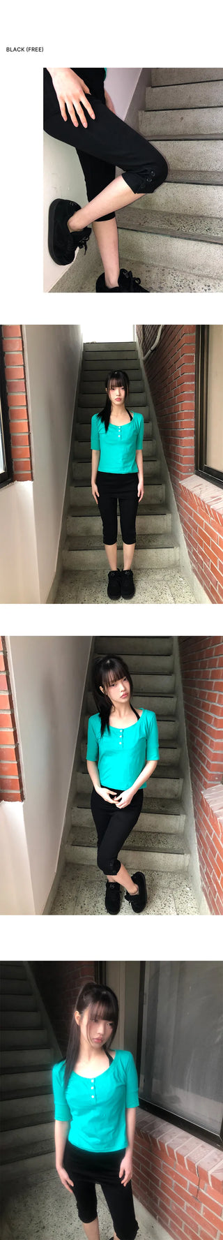 Sierra Slit Button Biker Pants