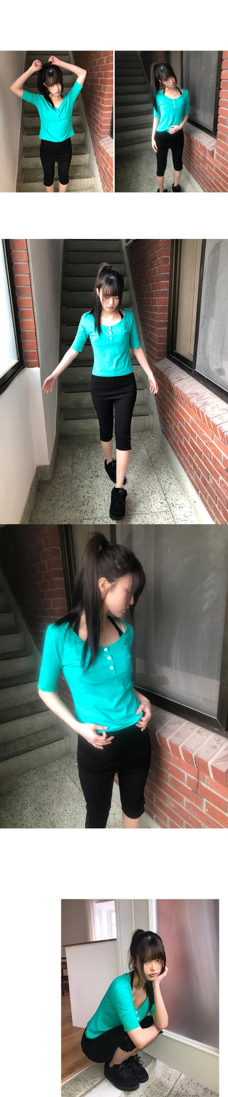 Sierra Slit Button Biker Pants