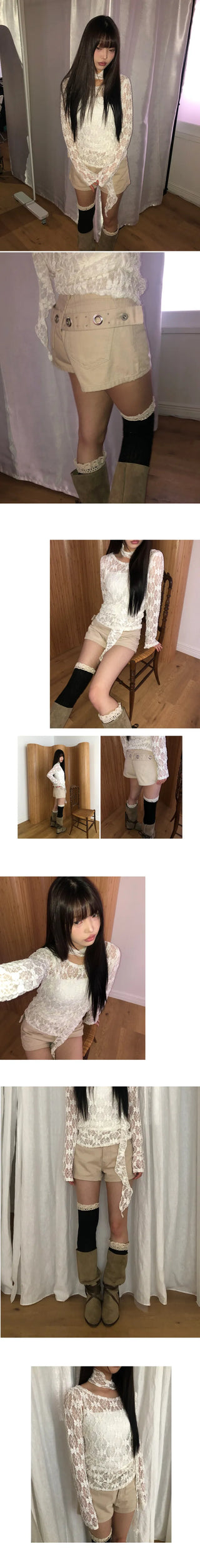 Danto Eyelet Studded Shorts