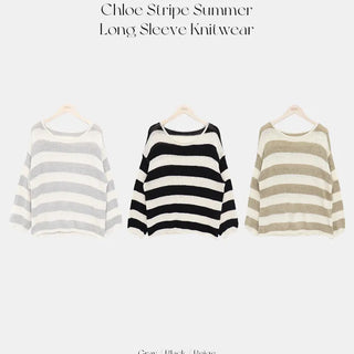 Chloe Delicate Fit Striped Summer Knit