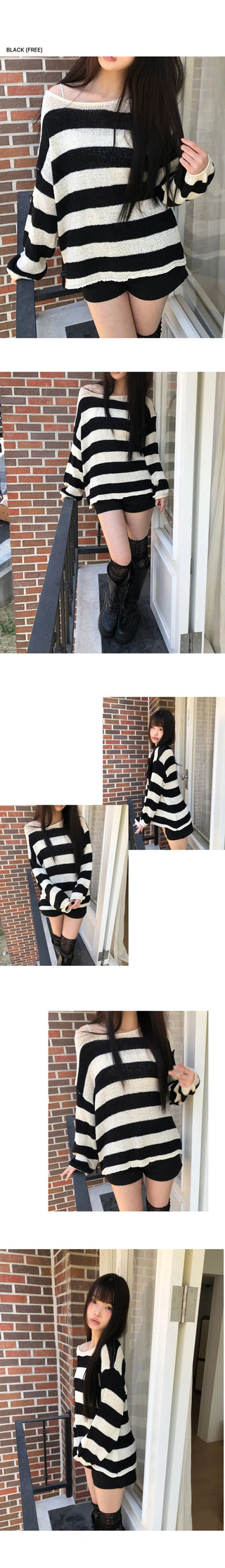 Chloe Delicate Fit Striped Summer Knit