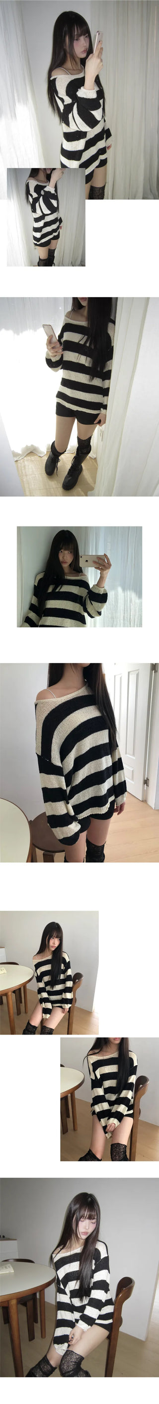 Chloe Delicate Fit Striped Summer Knit