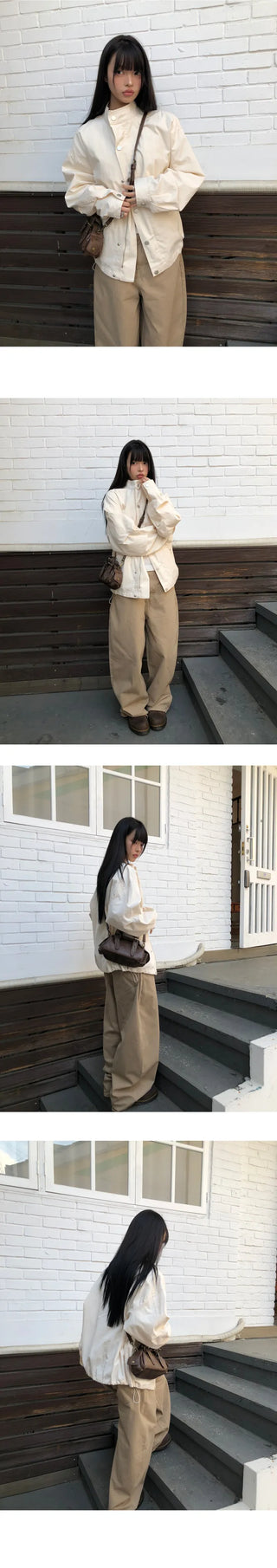 Henlo High-Neck Vintage Oversized Field Jacket