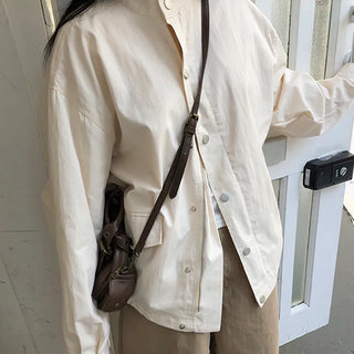 Henlo High-Neck Vintage Oversized Field Jacket