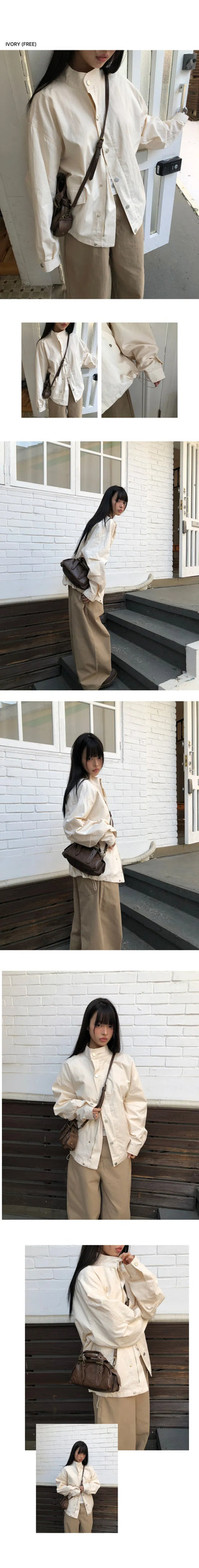 Henlo High-Neck Vintage Oversized Field Jacket