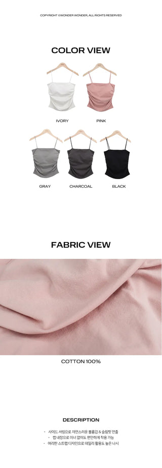 Corning Slim Side Shirring Built-in Cup Sleeveless