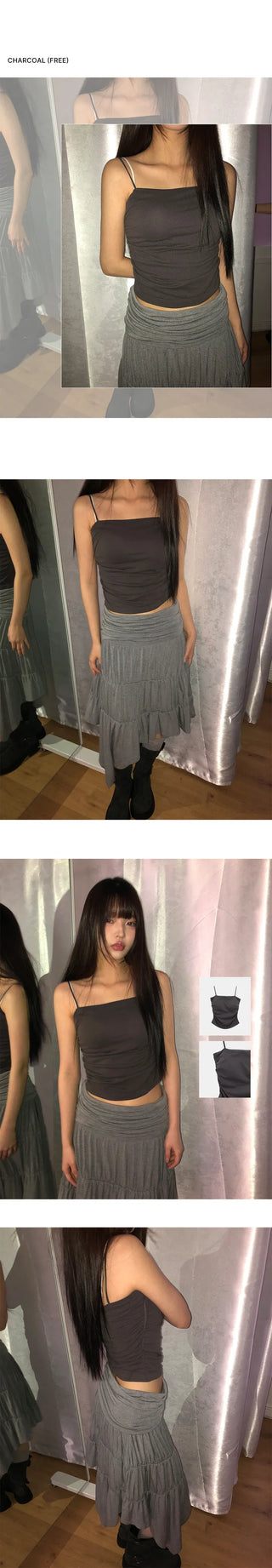 Corning Slim Side Shirring Built-in Cup Sleeveless