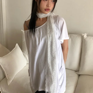 Laron Wave Dot Lace Scarf