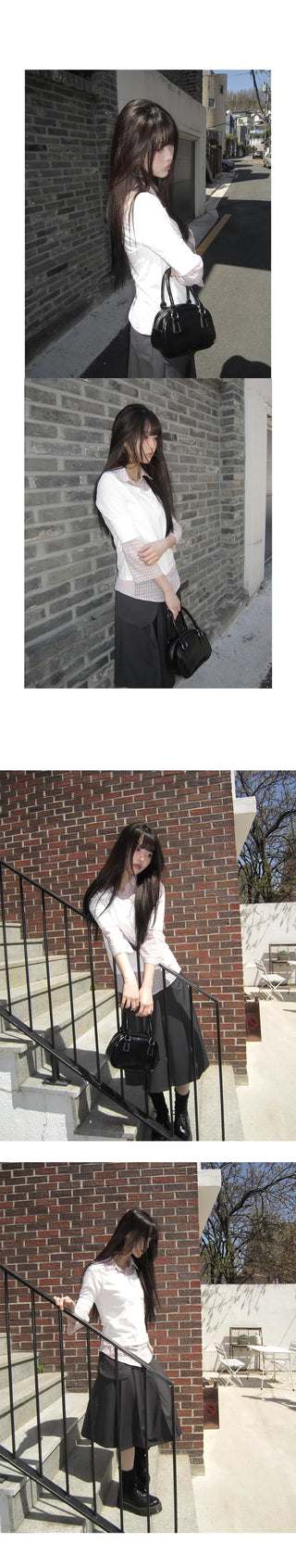 Viet Button Point Color Short Sleeve T-shirt