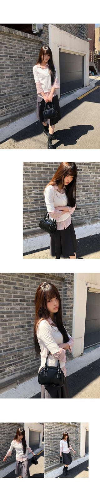 Viet Button Point Color Short Sleeve T-shirt