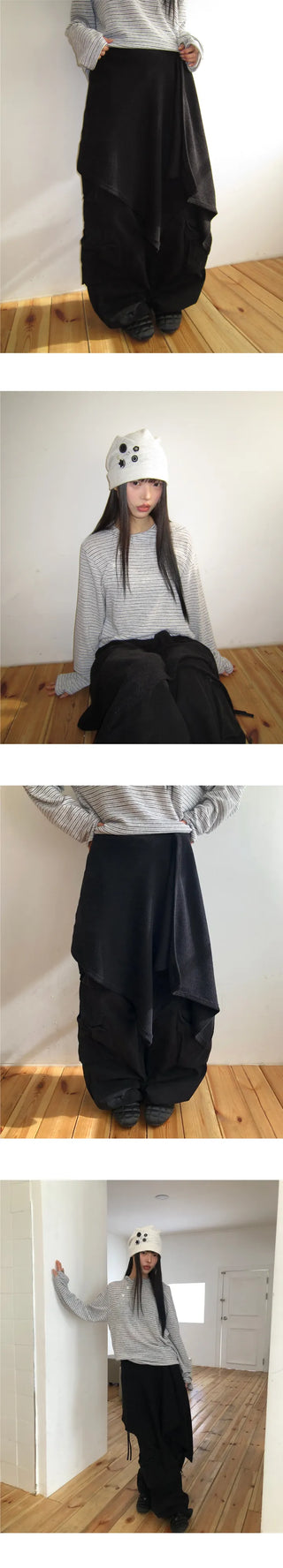 Kayun Wide Back Elastic Cargo Pants