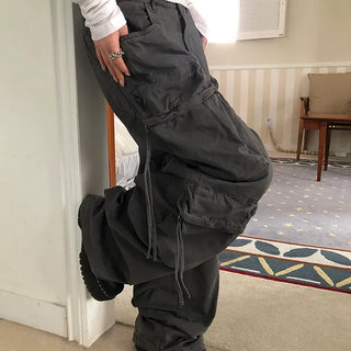 Kayun Wide Back Elastic Cargo Pants