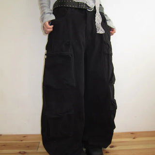 Kayun Wide Back Elastic Cargo Pants