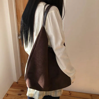 Lean Suede Shoulder Bag