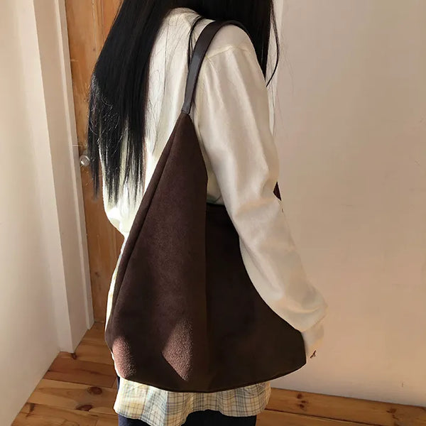 Lean Suede Shoulder Bag