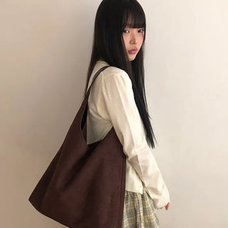 Lean Suede Shoulder Bag