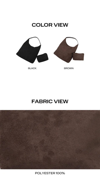 Lean Suede Shoulder Bag