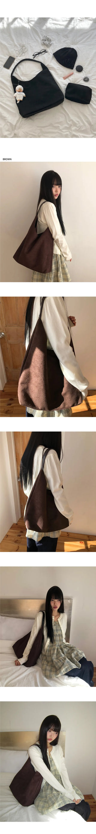 Lean Suede Shoulder Bag