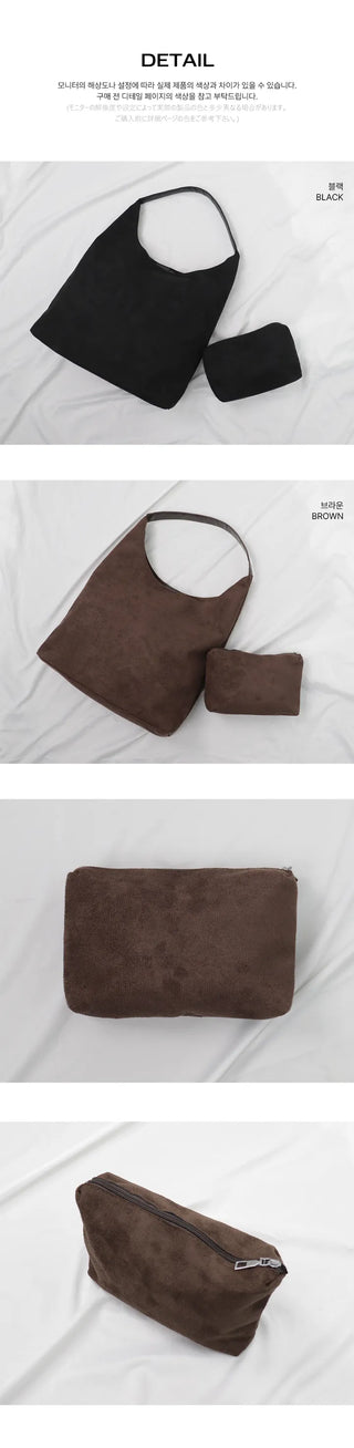 Lean Suede Shoulder Bag