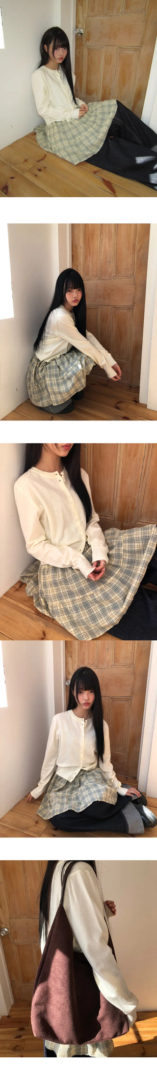 Aera Frill Check Sleeveless Dress