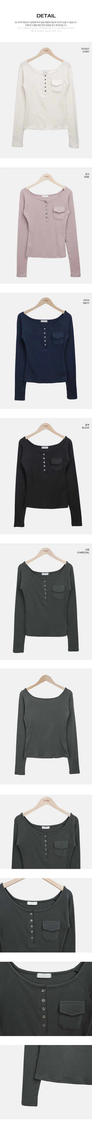 Soren Pocket Off-Shoulder Long Sleeve T-shirt