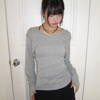 Tael V-neck Warmer Long Sleeve T-shirt