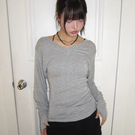 Tael V-neck Warmer Long Sleeve T-shirt