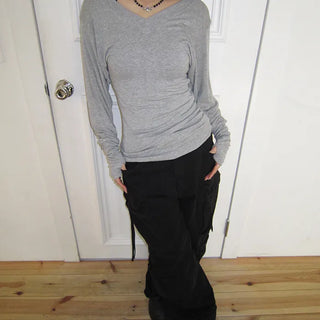 Tael V-neck Warmer Long Sleeve T-shirt