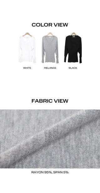 Tael V-neck Warmer Long Sleeve T-shirt
