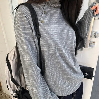 Dante Asymmetrical Warmer Striped Hoodie